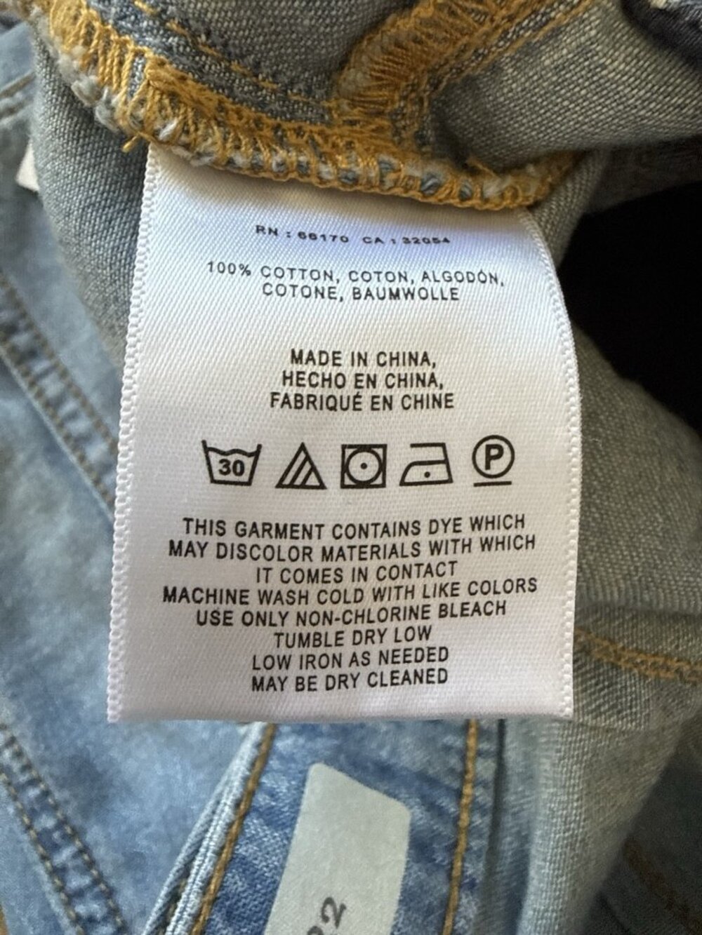 Anthropologie Wide Leg Denim Pants Women’s 32 NWT Belted Button Hem Blue - Picture 15 of 16